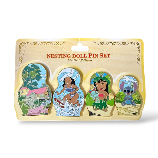 DSSH Nesting Dolls Lilo & Stitch Pin Set