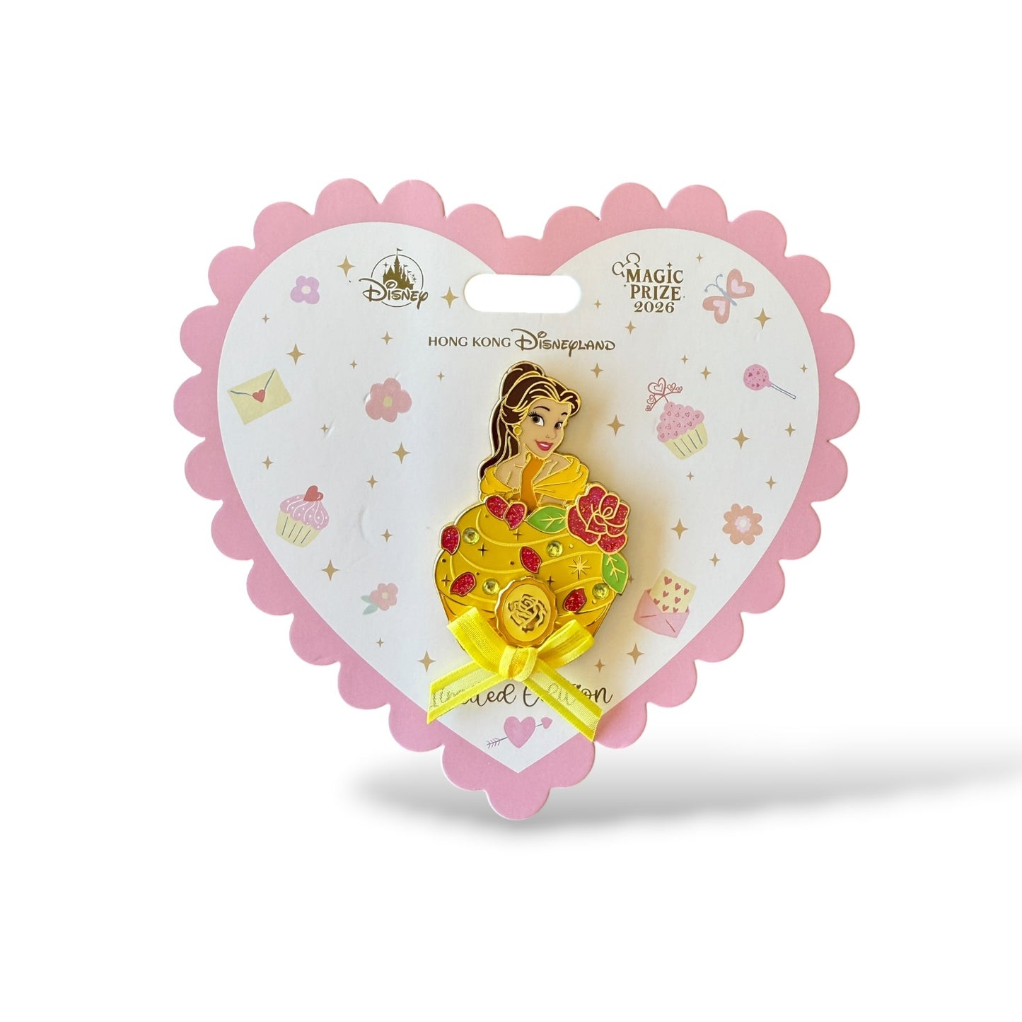 HKDL Magic Prize 2026 Princess Cupcakes Belle Pin
