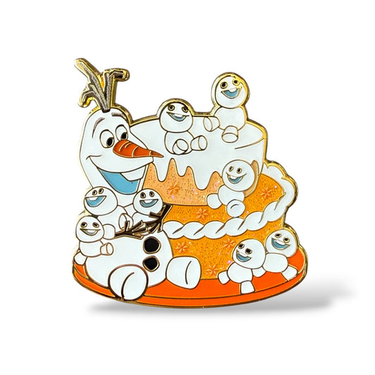 HKDL Magic Prize 2026 Olaf and Snowgies Orange Cake Pin