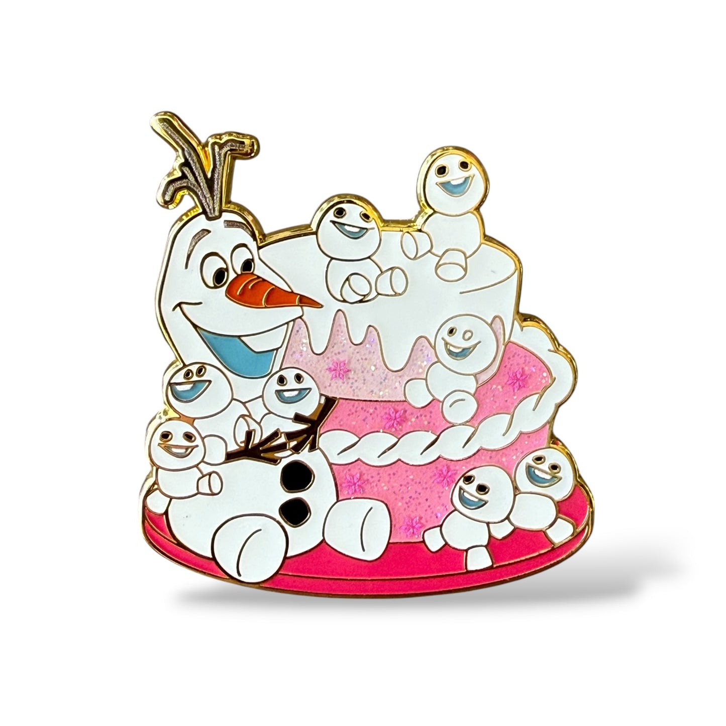 HKDL Magic Prize 2026 Olaf and Snowgies Pink Cake Pin