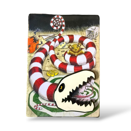 DLR Haunted Mansion Holiday 2001 Stretching Portrait Candy Snake Pin