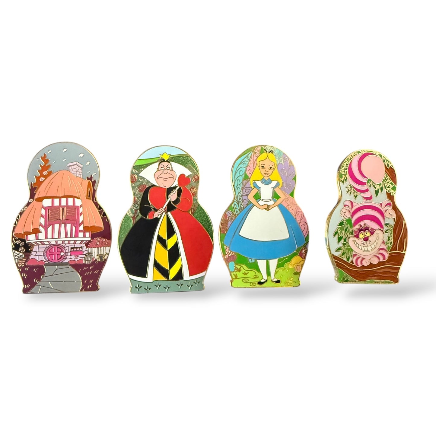 DSSH Nesting Dolls Alice in Wonderland Pin Set