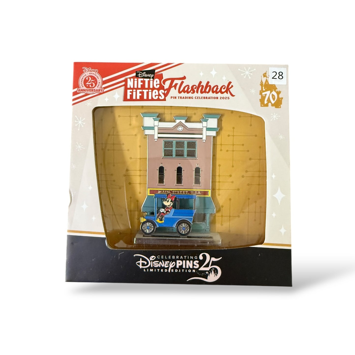DLR Niftie Fifties Flashback Vehicles of Main Street U.S.A. Minnie Diorama Slider Pin