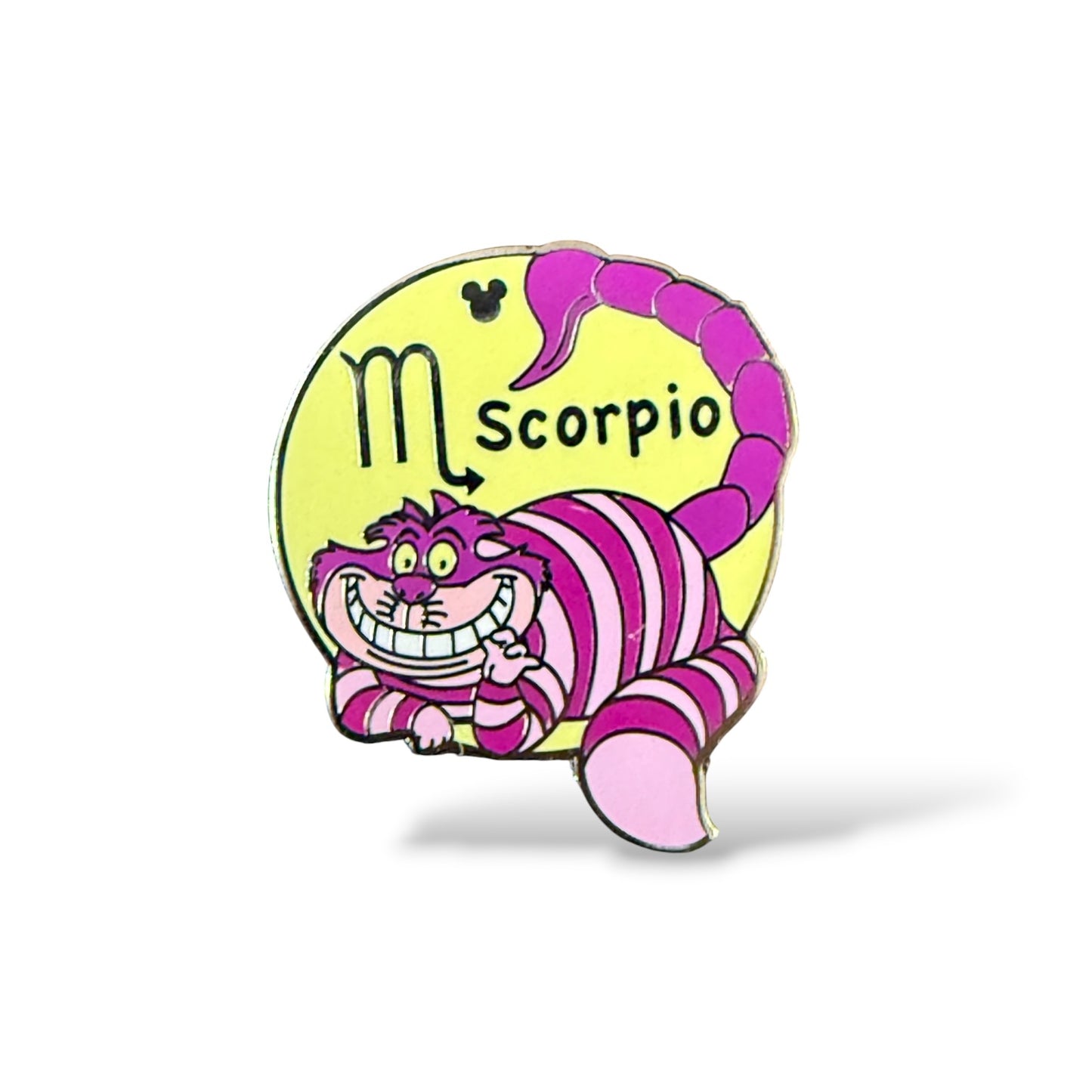 Cast Lanyard Zodiac Characters Scorpio Cheshire Cat Hidden Mickey Pin
