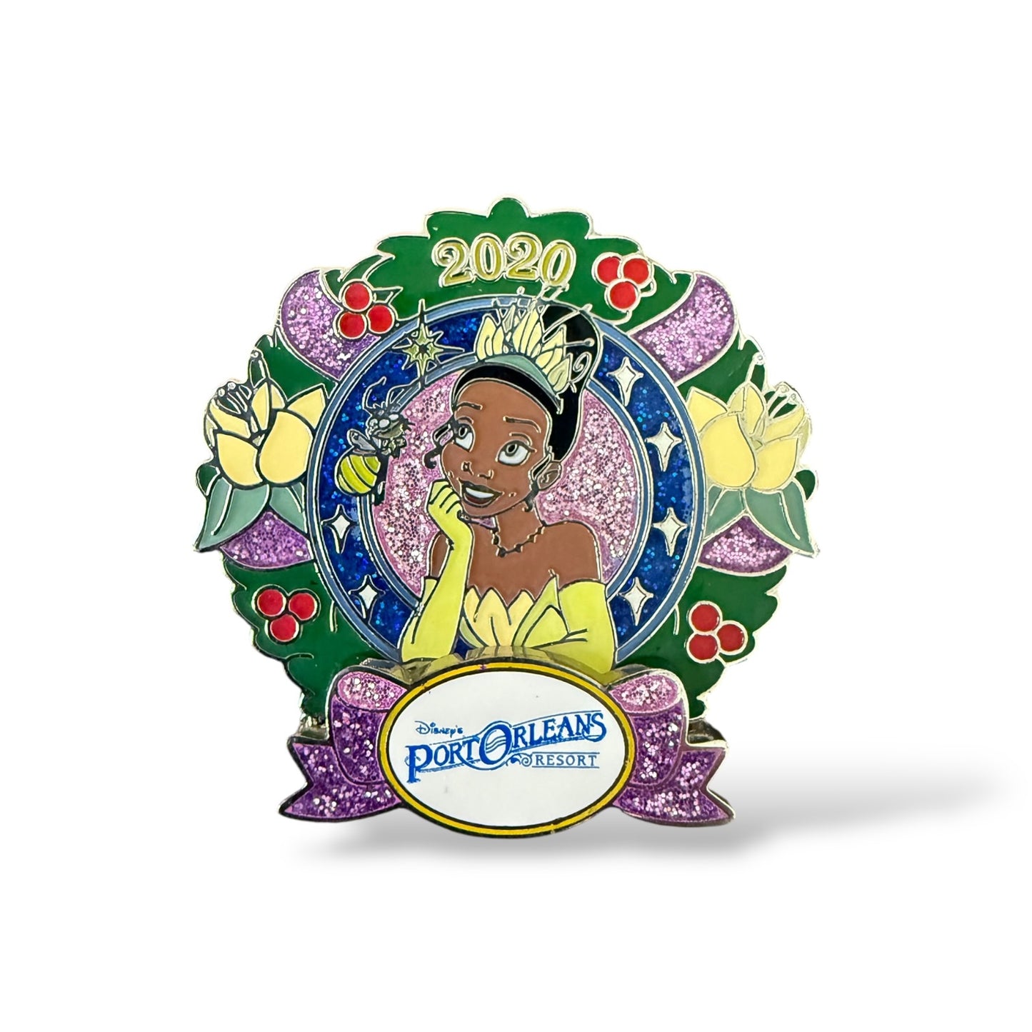 WDW Resort Holiday Wreath 2020 Tiana Port Orleans Pin