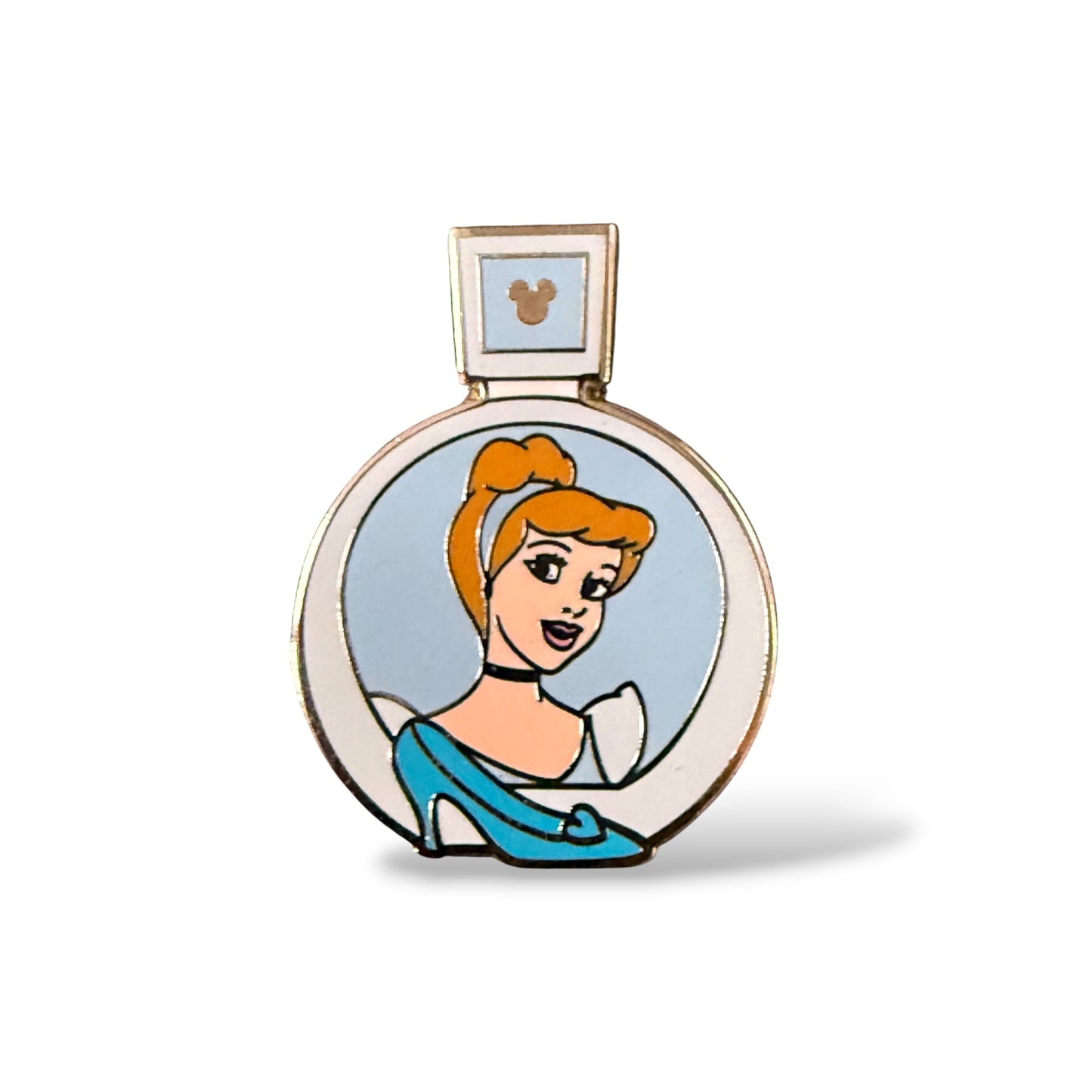 Cast Lanyard Princess Perfume Bottles Cinderella Hidden Mickey Pin