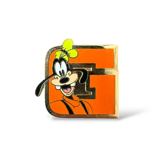 Cast Lanyard Varsity Letters Goofy Hidden Mickey Pin