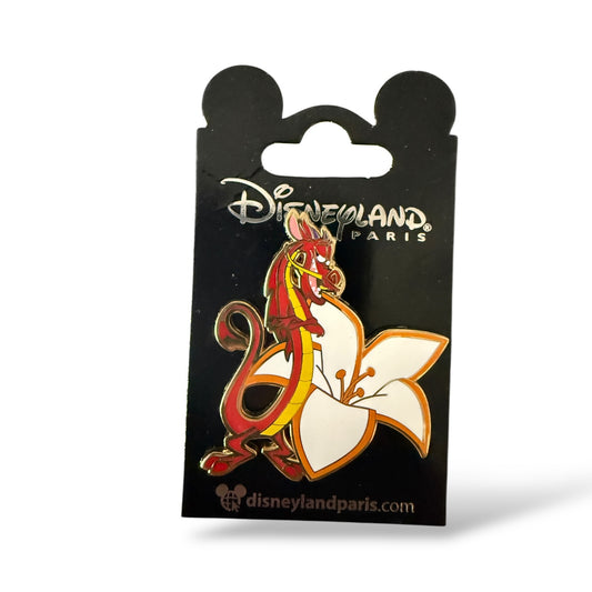 DLRP Character Flowers Mushu White Lotus Pin