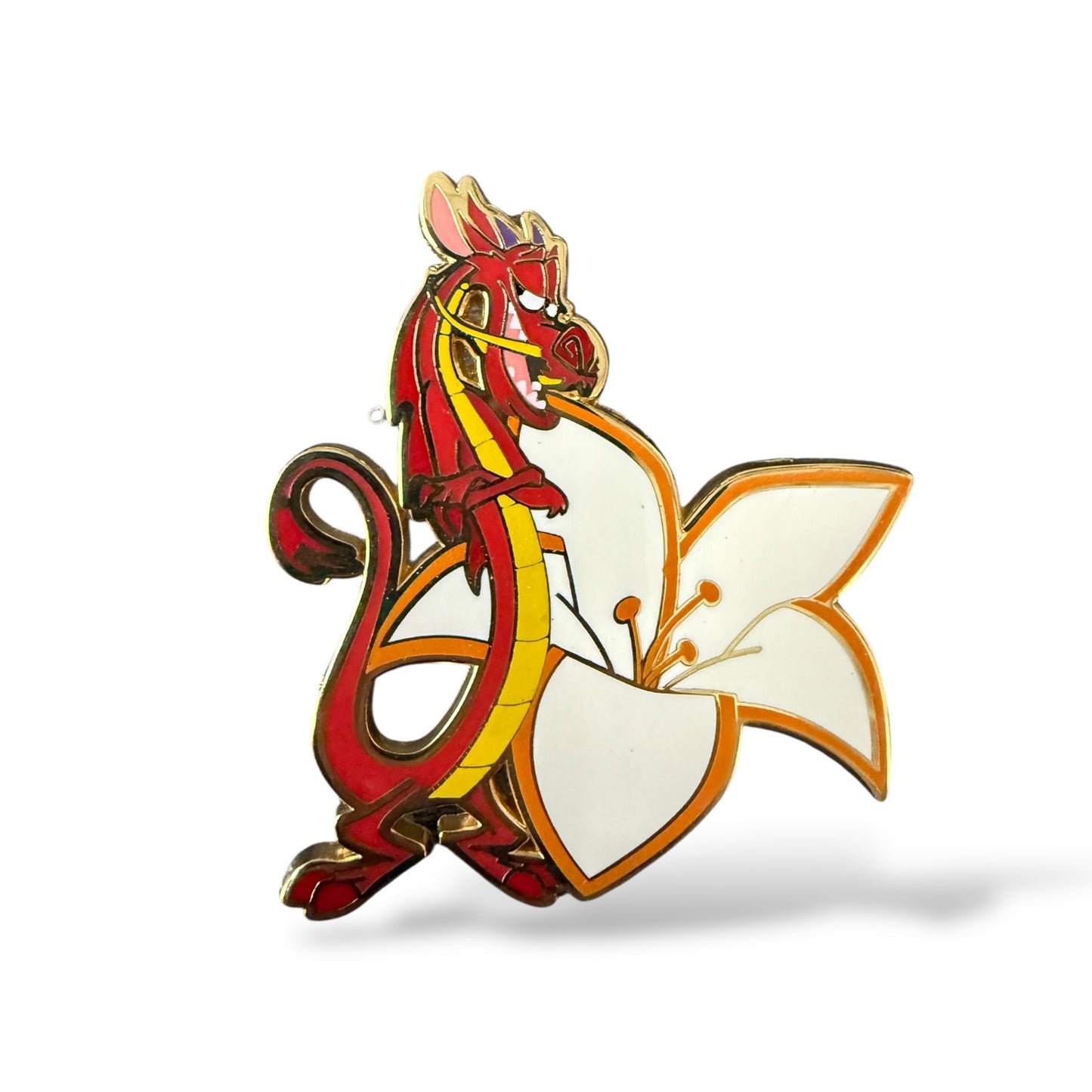 DLRP Character Flowers Mushu White Lotus Pin