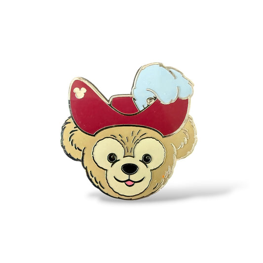 Cast Lanyard Duffy Bear in Hats Captain Hook Hidden Mickey Pin