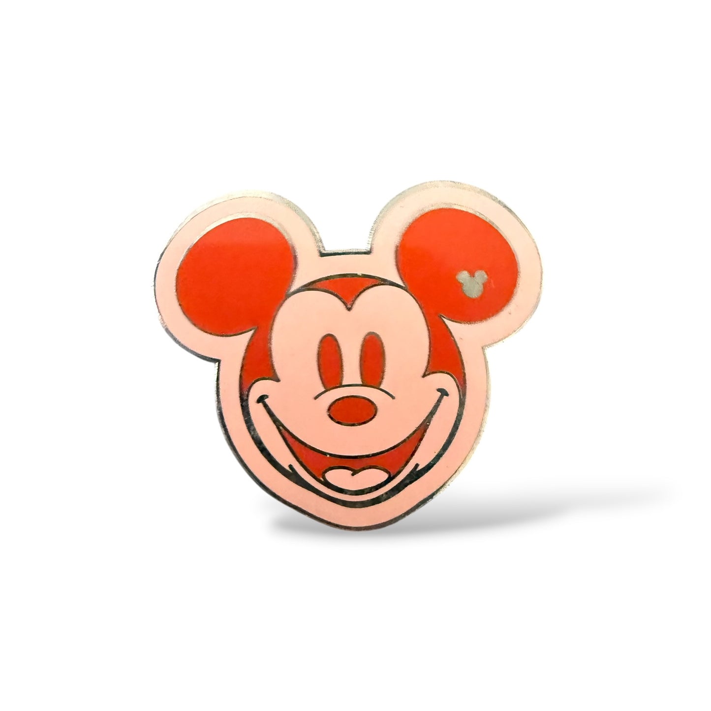 Cast Lanyard Colorful Mickey Heads Orange Hidden Mickey Pin