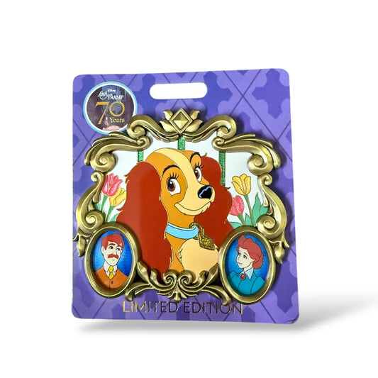 WDI 70th Anniversary Lady and the Tramp Jumbo Frames Lady with Jim Dear and Darling Pin