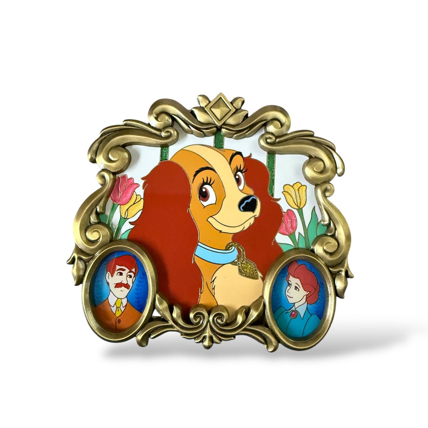 WDI 70th Anniversary Lady and the Tramp Jumbo Frames Lady with Jim Dear and Darling Pin