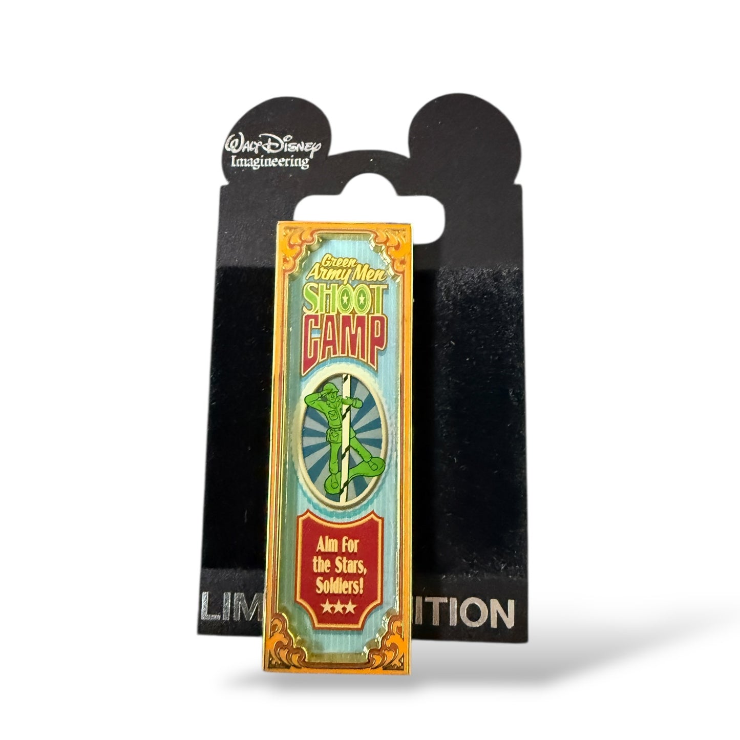 WDI Toy Story Midway Mania Banner Green Army Men Pin