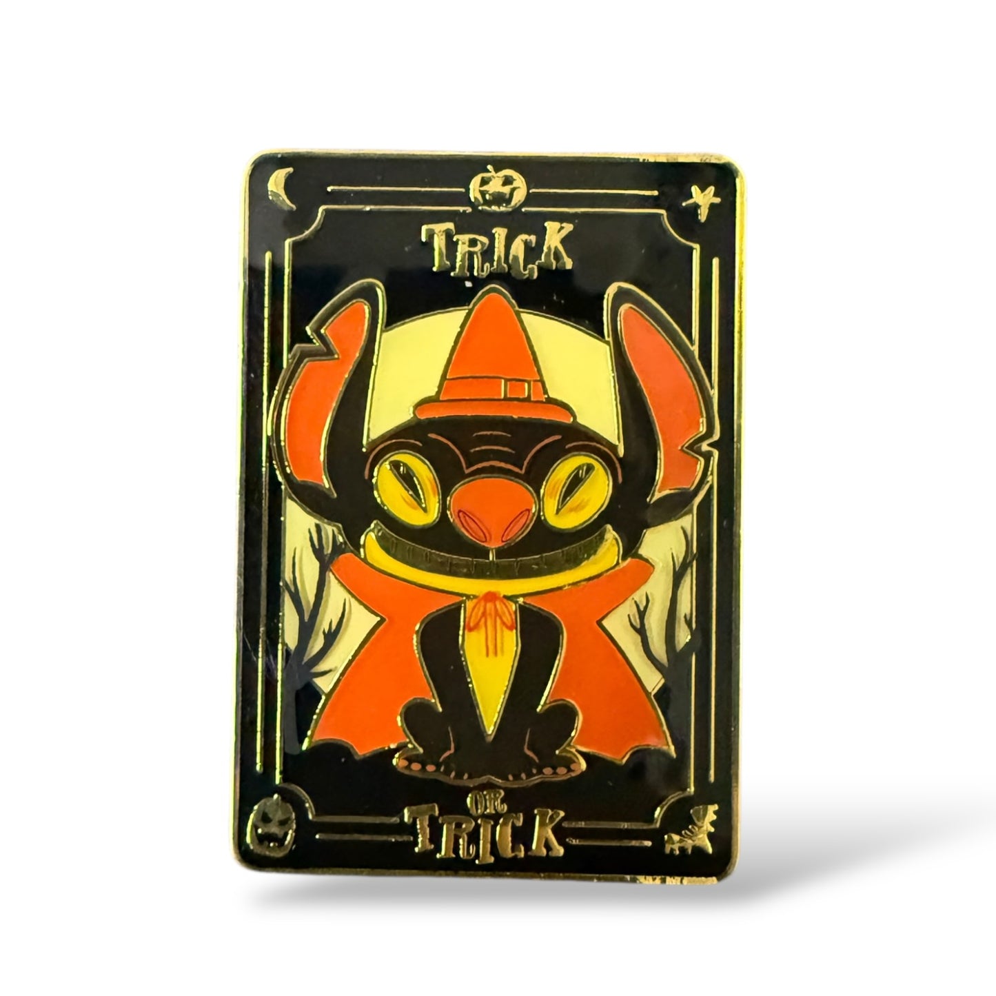 HKDL Halloween Trick or Trick Stitch Mystery Stitch as a Witch Orange Cape Pin