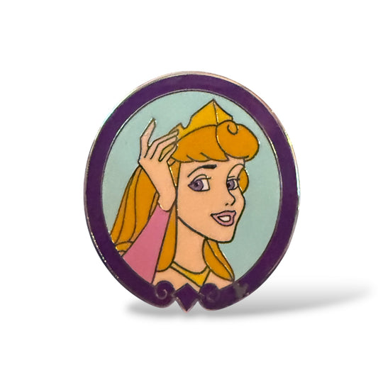 Cast Lanyard Princess Portraits Aurora Hidden Mickey Pin