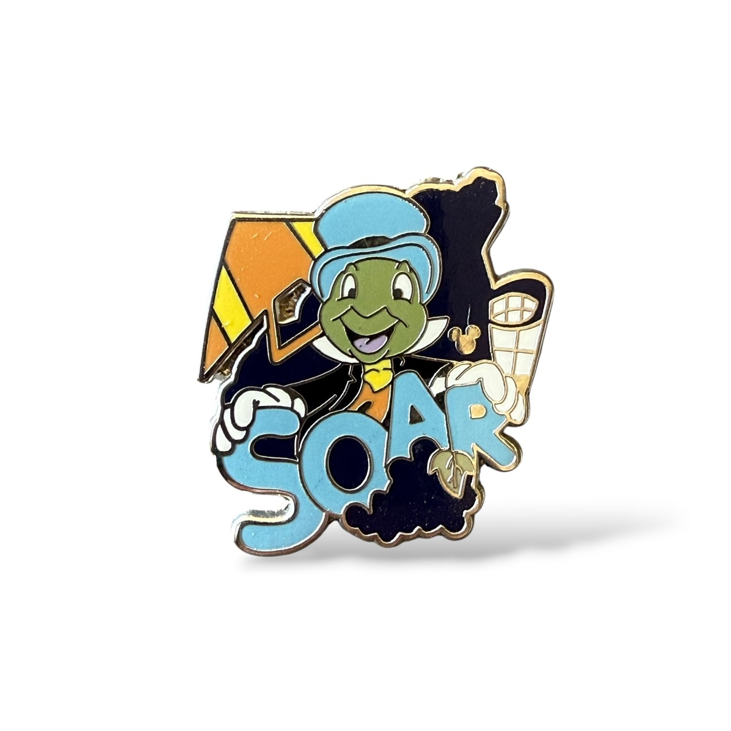 Cast Lanyard Disneyland Hotel Jiminy Cricket Soar Hidden Mickey Pin