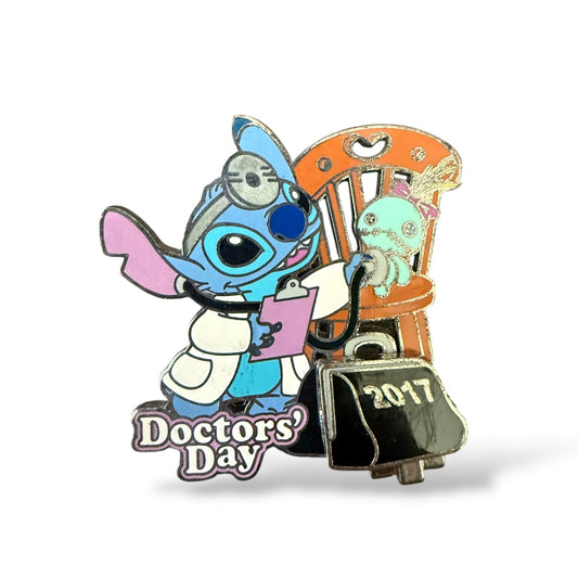 Disney Parks Doctor's Day 2017 Stitch and Scrump Pin