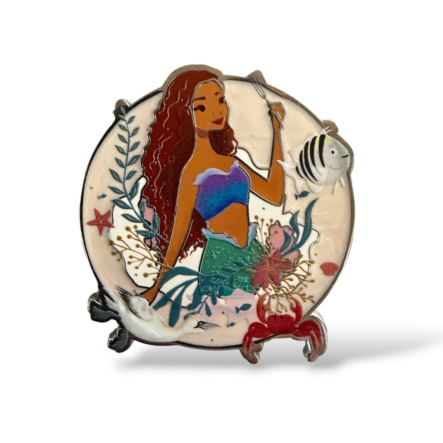 Disney Parks Ariel, Flounder, and Sebastian The Little Mermaid Live Action Pin