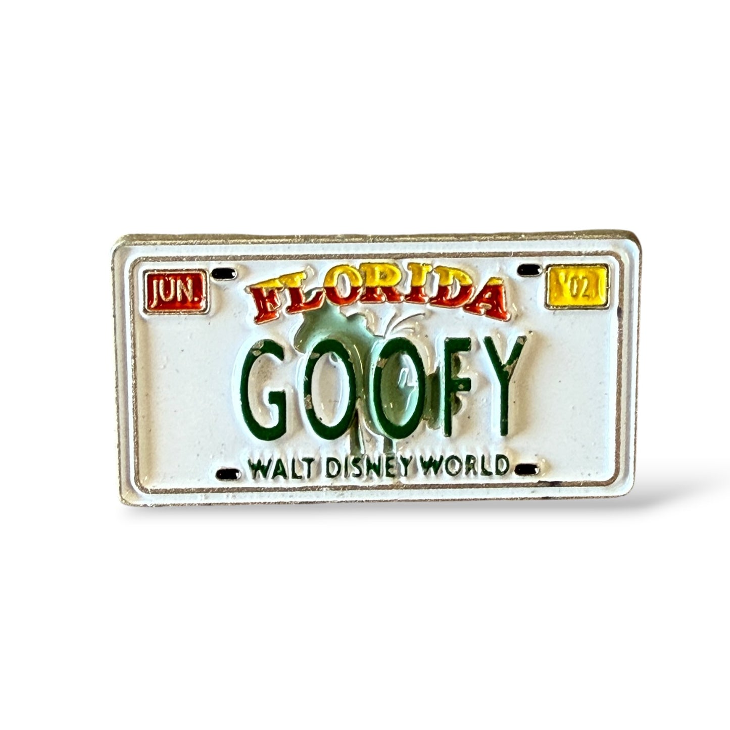Cast Lanyard Large License Plates Goofy Hidden Mickey Pin
