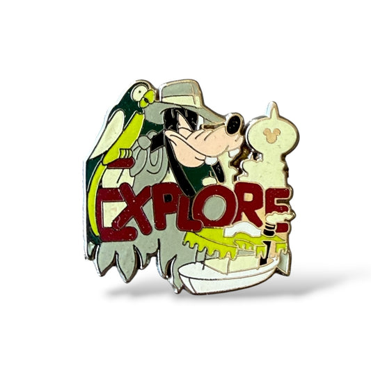 Cast Lanyard Disneyland Hotel Goofy Explore Hidden Mickey Pin