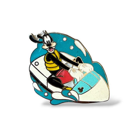 Cast Lanyard Recreation Goofy Boating Hidden Mickey Pin
