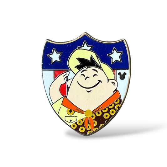 Cast Lanyard Patriotic Shields Russell Hidden Mickey Pin