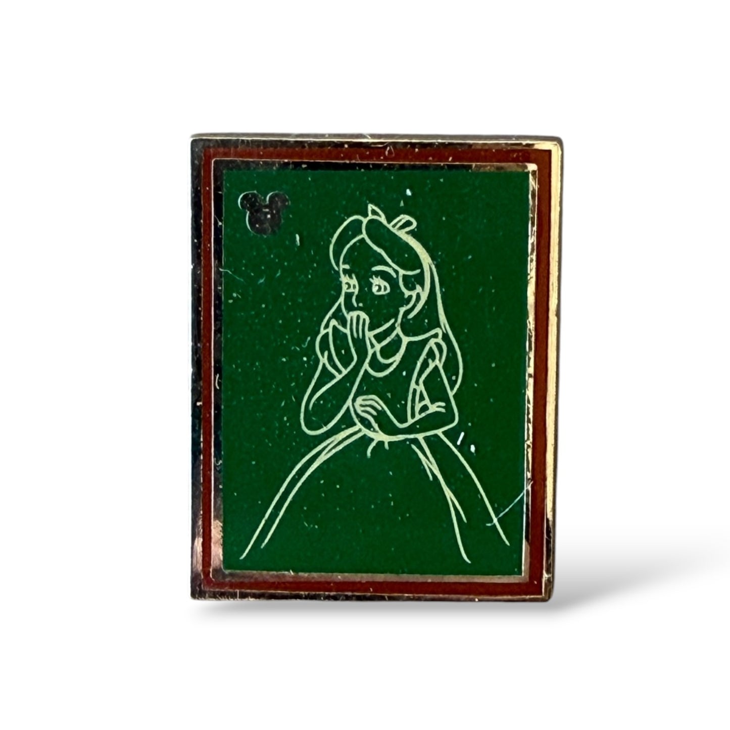 Cast Lanyard Chalk Sketches Alice Hidden Mickey Pin