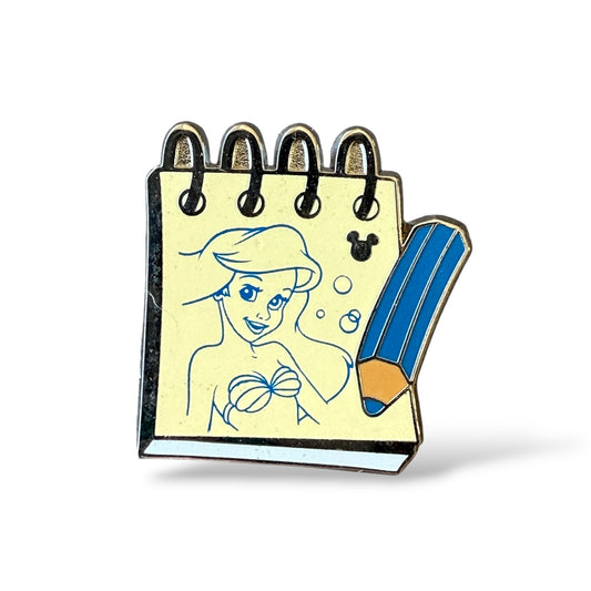 Cast Lanyard Sketch Pads Ariel Hidden Mickey Pin