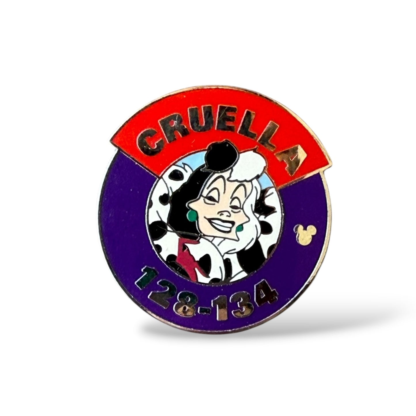 Cast Lanyard Magic Kingdom Parking Lot Sign Villains Cruella Hidden Mickey Pin