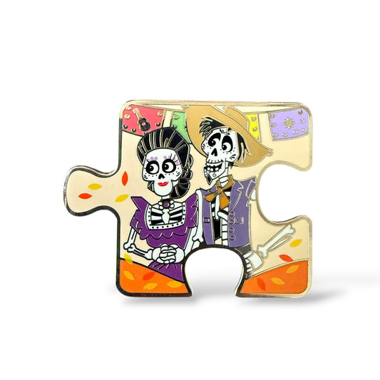 Disney Parks Coco Character Connection Mystery Imelda and Hector Chaser Pin