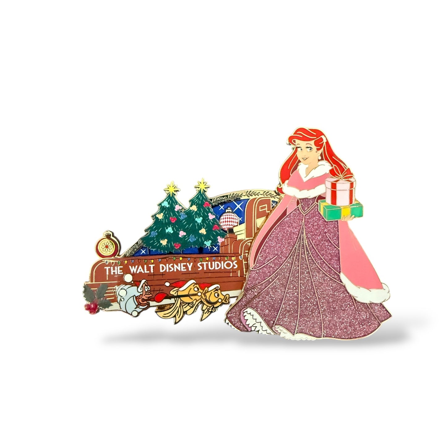 DEC Princess Holiday Celebration at the Studio Lot Ariel and Sebastian Pin