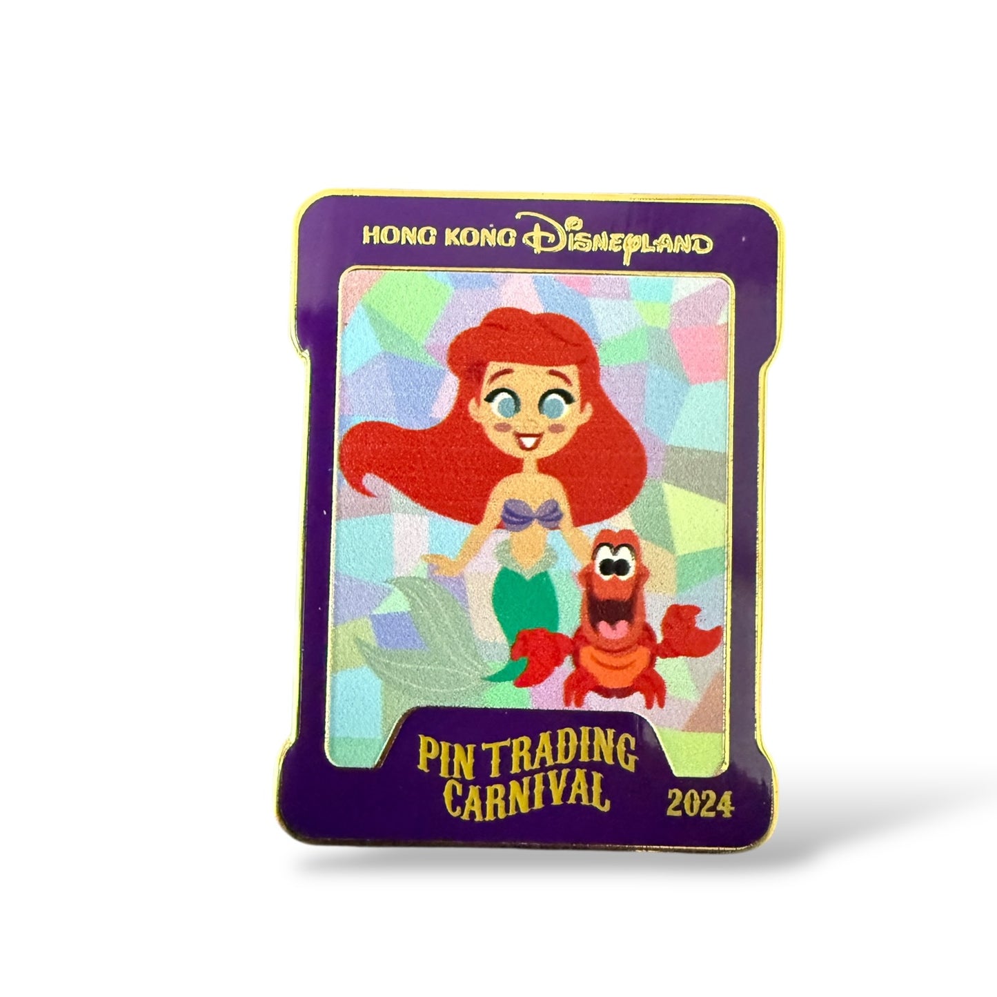 HKDL Pin Trading Carnival 2024 Playing Card Ariel and Sebastian Pin