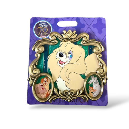 WDI 70th Anniversary Lady and the Tramp Jumbo Frames Peg with Boris, Bull, Toughy, Pedro Pin