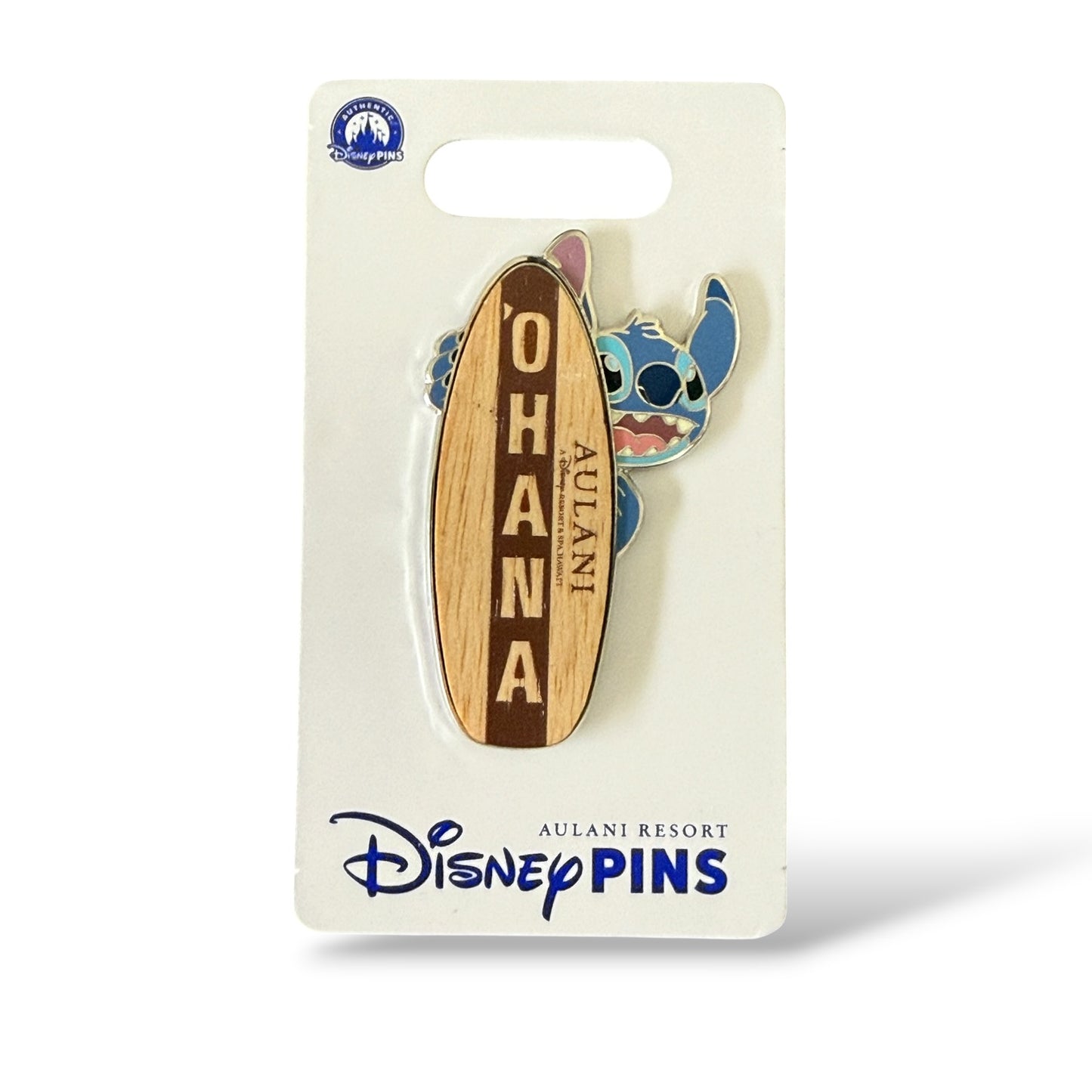 Disney Parks Aulani Surfboards Stitch Ohana Pin