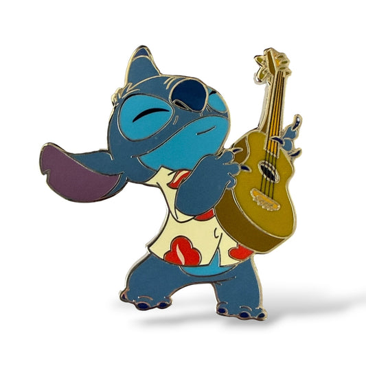 Disney Parks Aulani Stitch Playing Ukulele Pin