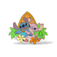 Disney Parks Aulani Stitch and Angel Flowers Pose Pin