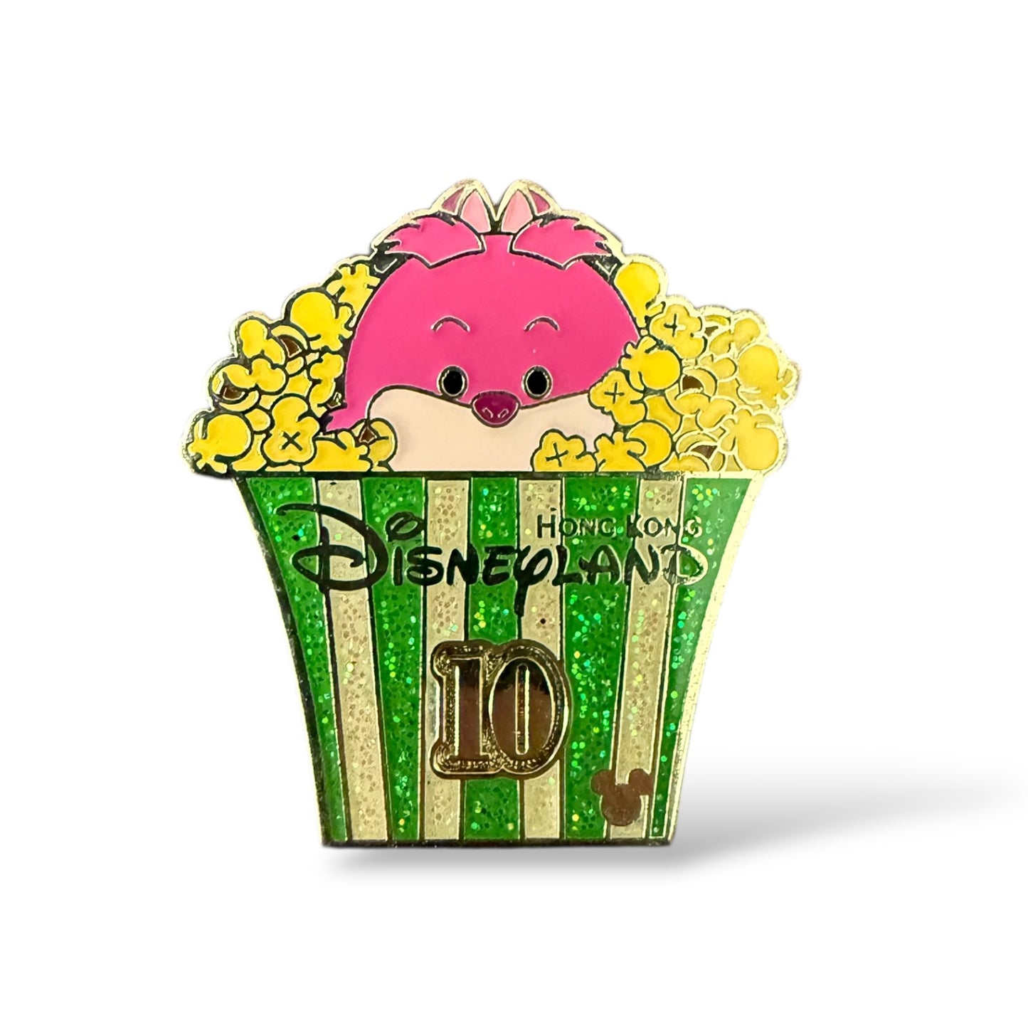 Cast Lanyard HKDL Tsum Tsum Popcorn Cheshire Hidden Mickey Pin