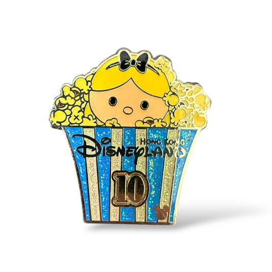 Cast Lanyard HKDL Tsum Tsum Popcorn Alice Hidden Mickey Pin