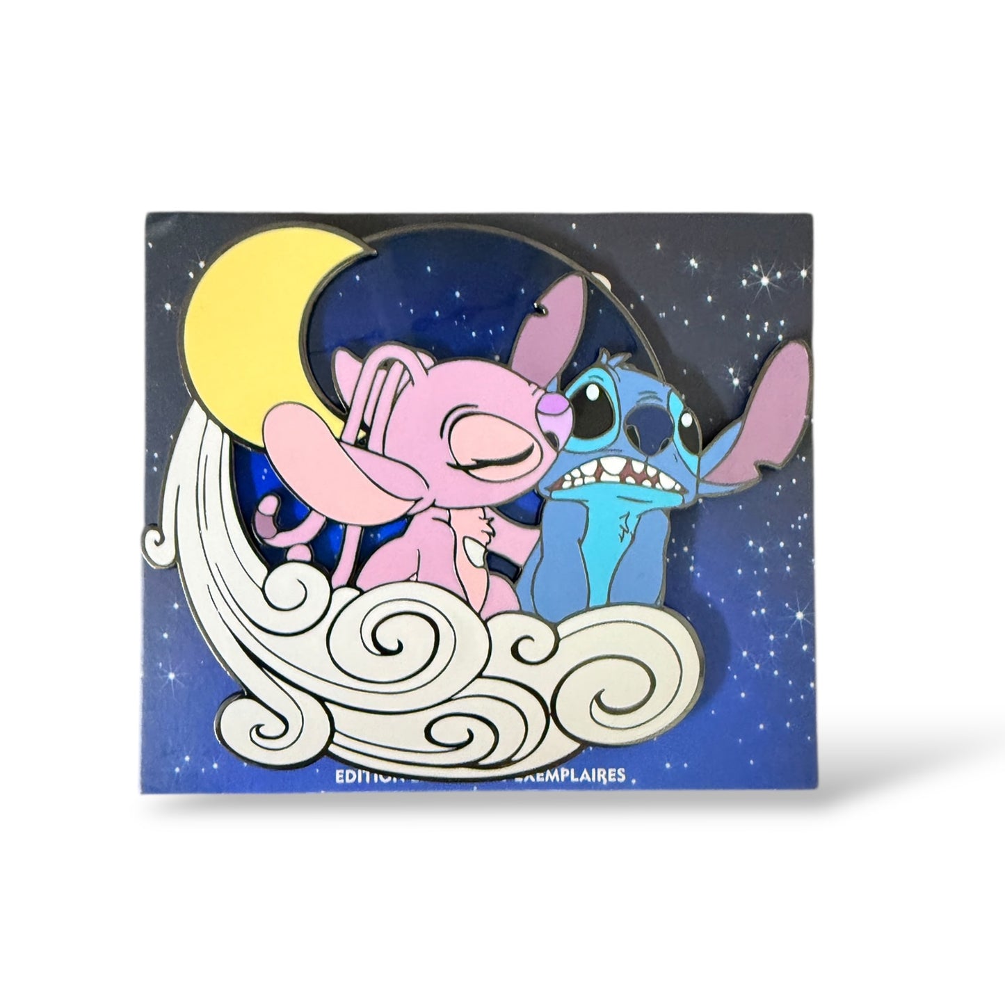 DLRP Moon Monthly Stitch and Angel Jumbo Pin