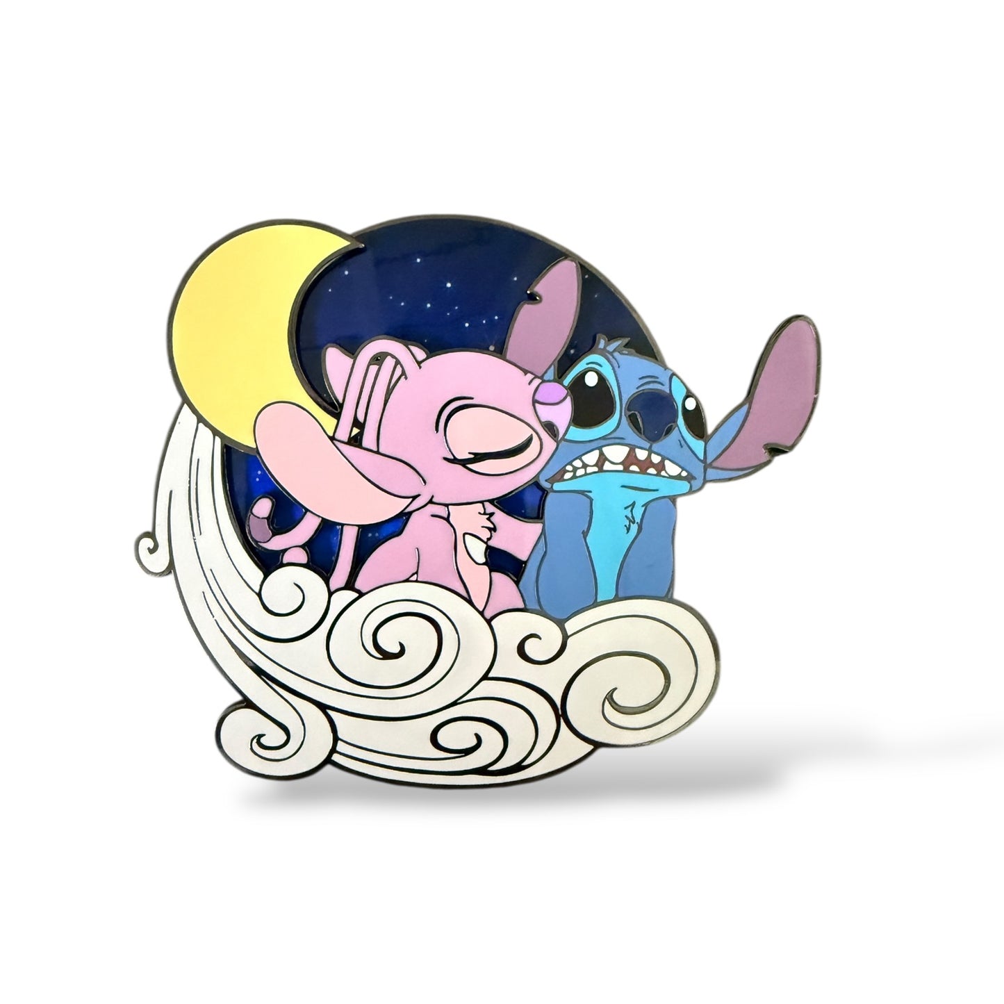 DLRP Moon Monthly Stitch and Angel Jumbo Pin