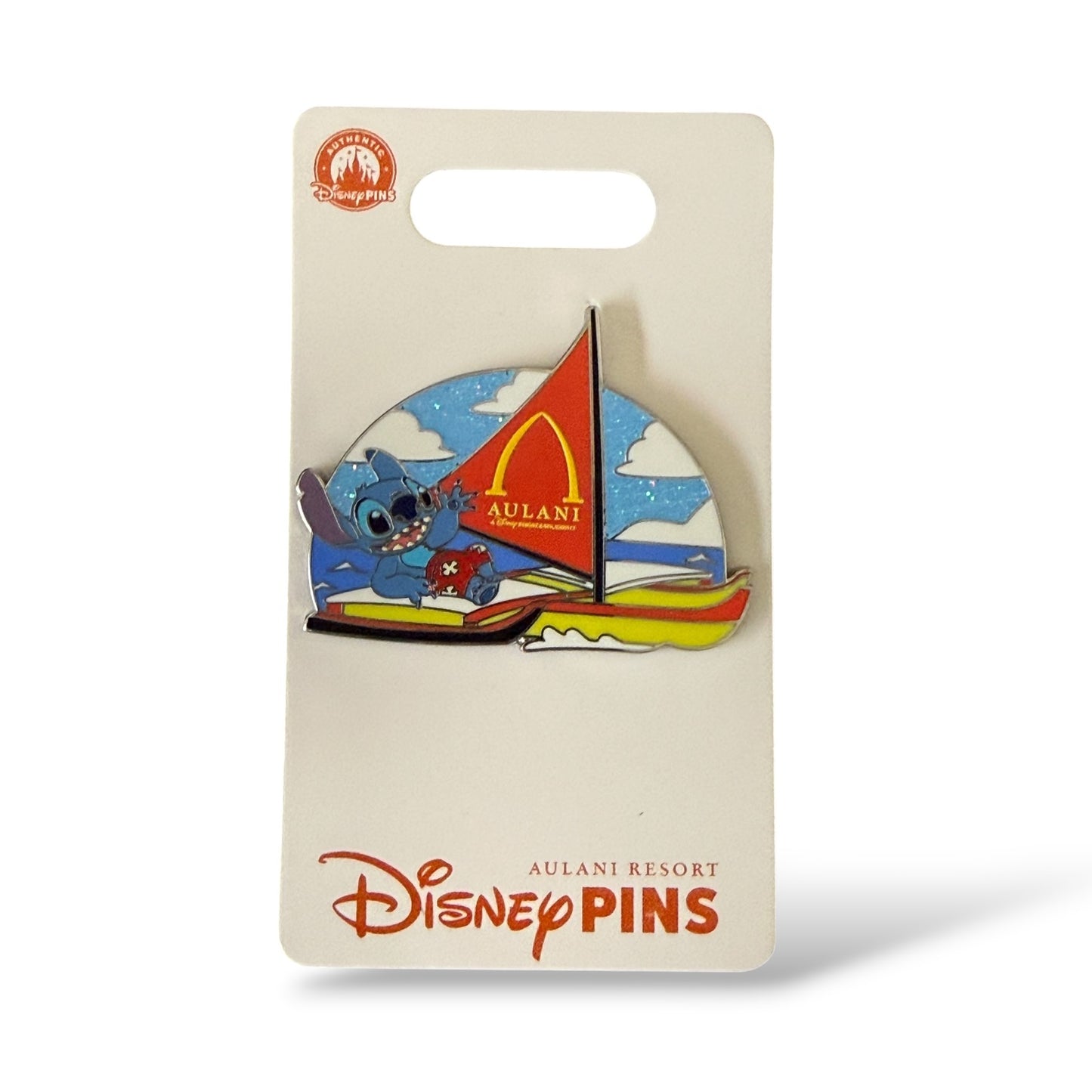 Disney Parks Aulani Stitch on Catamaran Pin