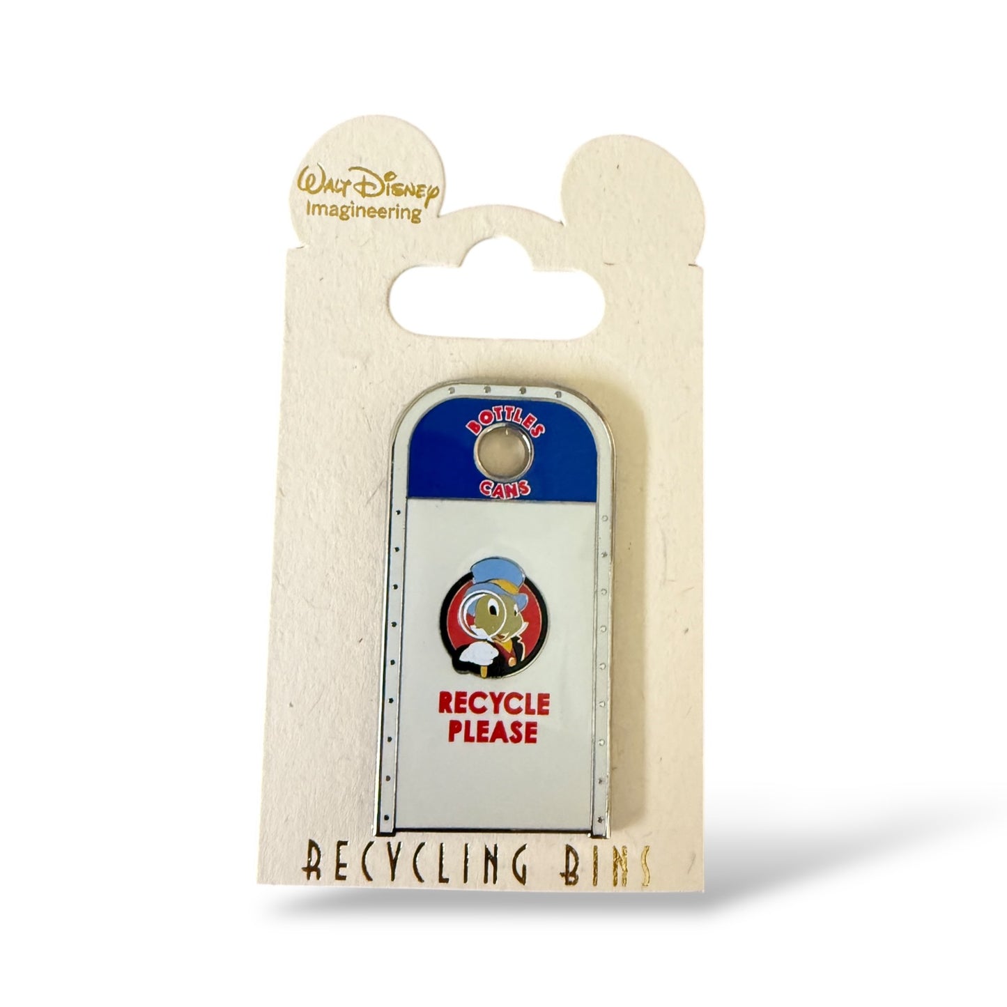 WDI Recycling Bins ToonTown White Pin