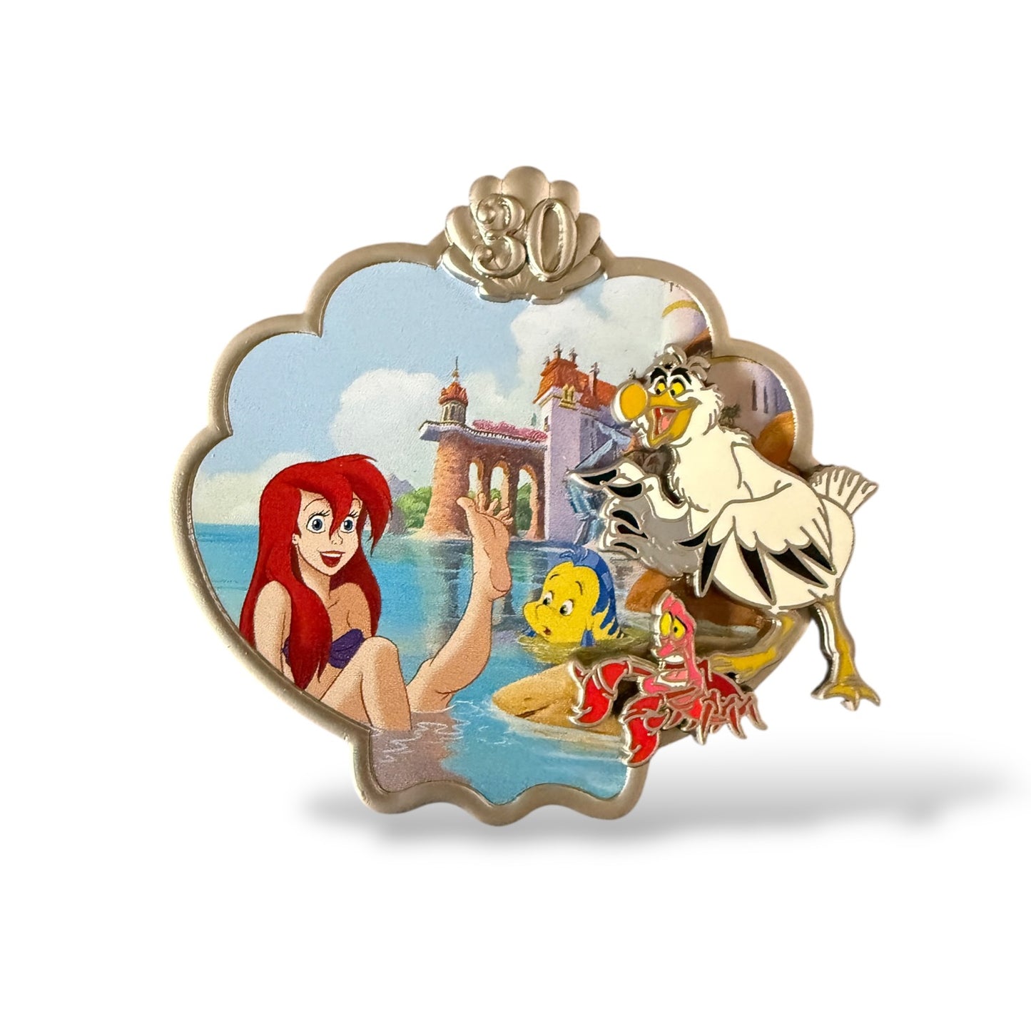 DEC The Little Mermaid 30th Anniversary Ariel, Scuttle, and Sebastian Pin