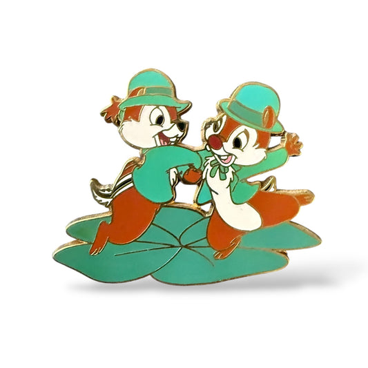 Disney Parks Holiday Booster Chip n' Dale Celebrating St. Patrick's Day Pin
