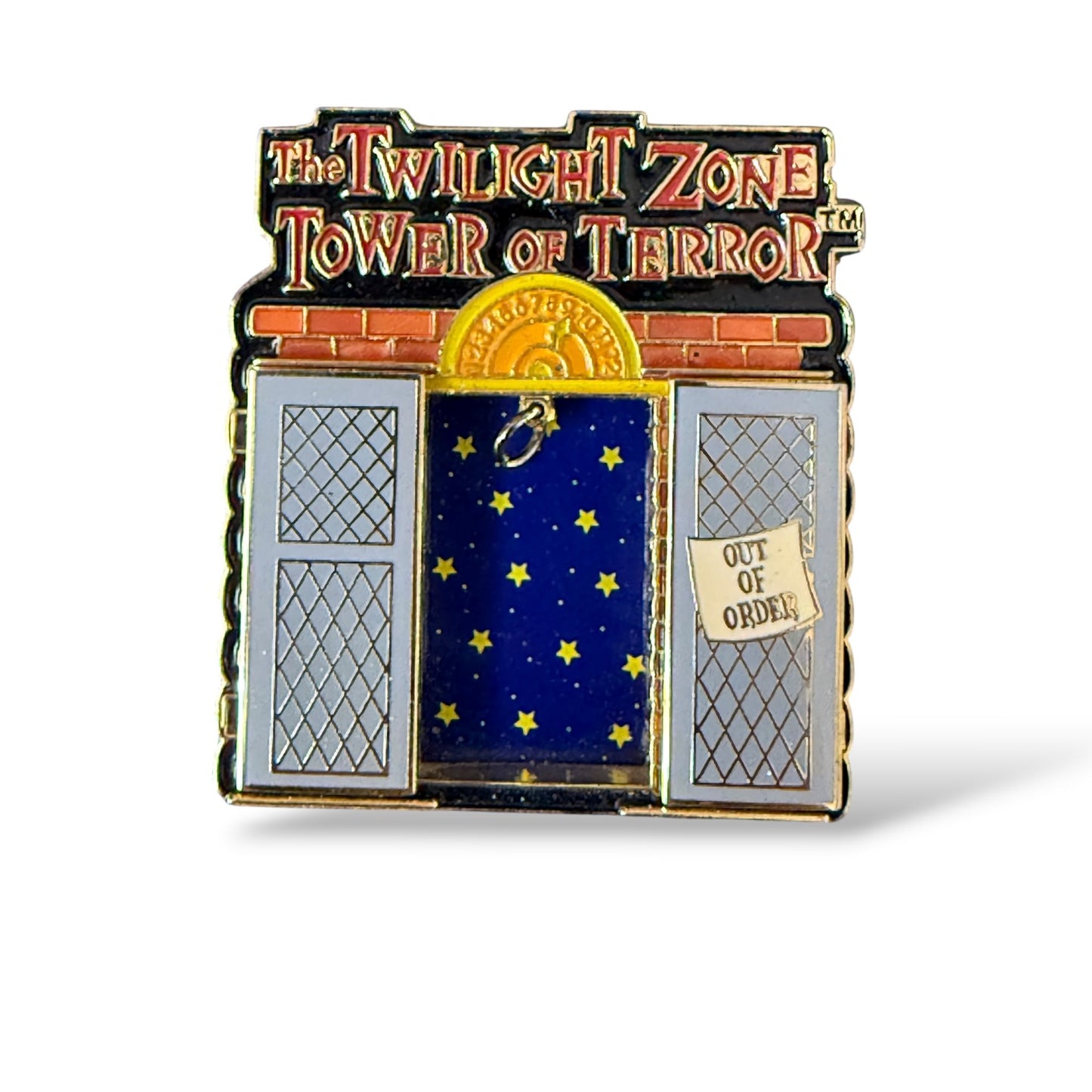 *Damaged* DLR Tower of Terror Mickey Dangle Pin