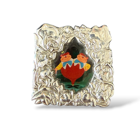 Disney Store Park Pack Alice in Wonderland Tweedle Dee and Tweedle Dum Flower Frame Pin