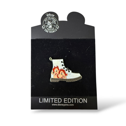 Disney Shopping Steppin' Out Chip n' Dale Boot Pin