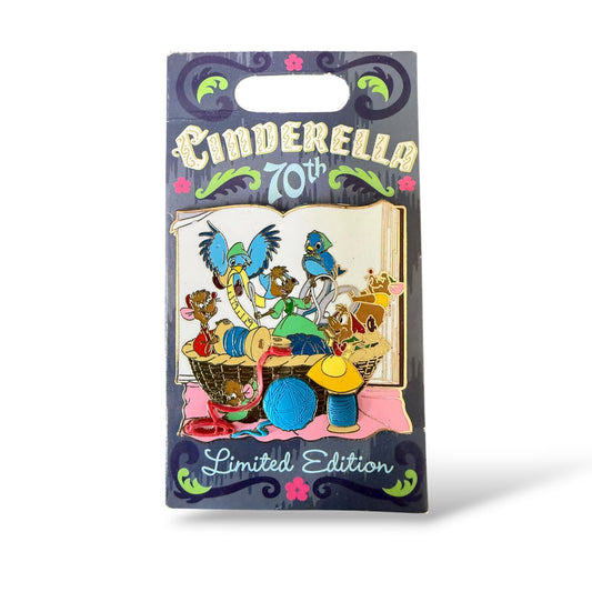 Disney Parks Cinderella 70th Anniversary Sewing Mice and Birds Pin