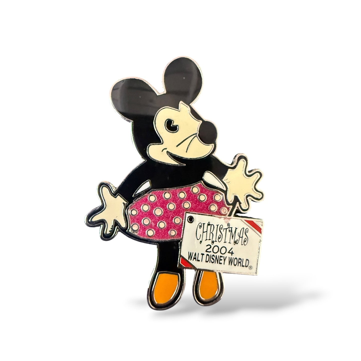 DEC Happy Holidays 2004 Pin Pursuit Minnie Mouse Plush Pin